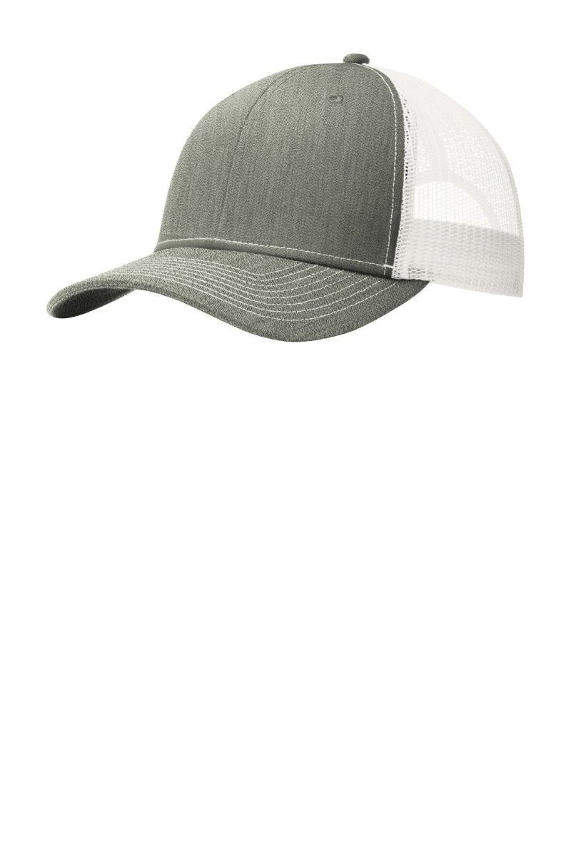 Port Authority ® Snapback Trucker Cap. C402 - Port Authority C402 Heather Grey/ White OSFA Hats
