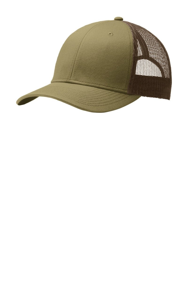 Port Authority ® Snapback Trucker Cap. C402 - Port Authority C402 True Khaki/ Coffee OSFA Hats