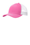 Port Authority ® Snapback Trucker Cap. C402 - Port Authority C402 True Pink/ White OSFA Hats