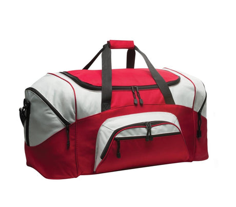 Port Authority ® - Standard Colorblock Sport Duffel. BG99 - Port Authority BG99 Red/ Grey OSFA Bags
