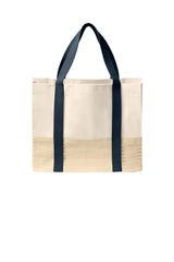 Port Authority ® Straw Market Tote BG450 - Port Authority BG450 River Blue Navy OSFA Bags & Totes