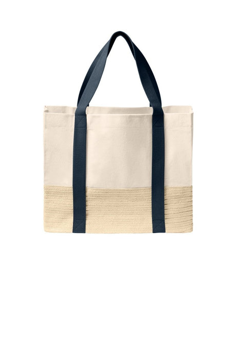 Port Authority ® Straw Market Tote BG450 - Port Authority BG450 River Blue Navy OSFA Bags & Totes