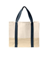 Port Authority ® Straw Market Tote BG450 - Port Authority BG450 River Blue Navy OSFA Bags & Totes