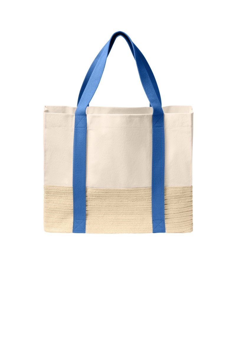 Port Authority ® Straw Market Tote BG450 - Port Authority BG450 Ultramarine Blue OSFA Bags & Totes