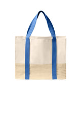 Port Authority ® Straw Market Tote BG450 - Port Authority BG450 Ultramarine Blue OSFA Bags & Totes
