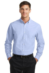 Port Authority ® SuperPro ™ Oxford Shirt. S658 - Port Authority S658 Oxford Blue XS Woven Shirts
