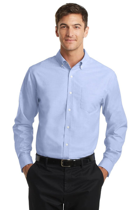 Port Authority ® SuperPro ™ Oxford Shirt. S658 - Port Authority S658 Oxford Blue XS Woven Shirts