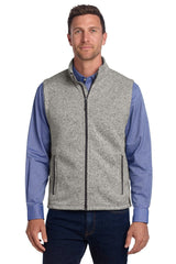 Port Authority ® Sweater Fleece Vest F236 - Port Authority F236 Grey Heather XS Outerwear