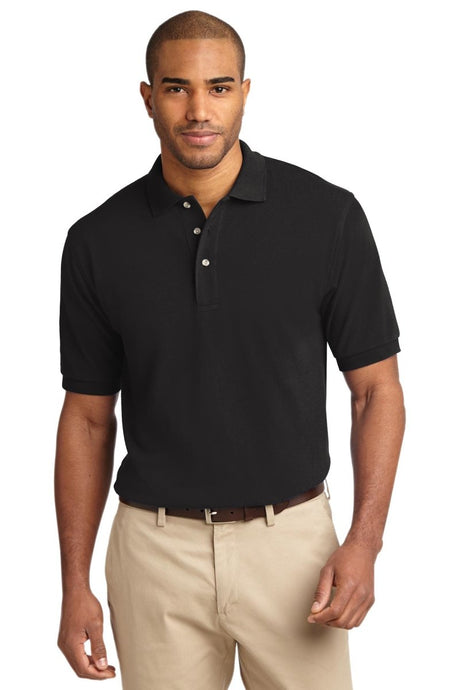 Port Authority ® Tall Heavyweight Cotton Pique Polo. TLK420 - Port Authority TLK420 Black LT Polos/Knits