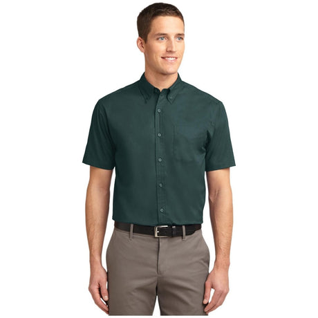 Port Authority ® Tall Short Sleeve Easy Care Shirt. TLS508 Dark Green/ Navy LT Tall