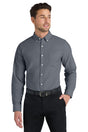 Port Authority ® Tall SuperPro ™ Oxford Shirt. TS658 - Port Authority TS658 Black LT Tall