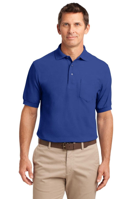 Port Authority TLK500P Tall Silk Touch Polo with Pocket Royal LT Polos/Knits