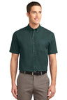 Port Authority TLS508 Tall Short Sleeve Easy Care Shirt Dark Green/ Navy LT Tall
