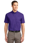 Port Authority TLS508 Tall Short Sleeve Easy Care Shirt Purple/ Light Stone LT Tall
