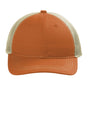 Port Authority ® Unstructured Snapback Trucker Cap C119 - Port Authority C119 Texas Orange/ Tan OSFA Hats
