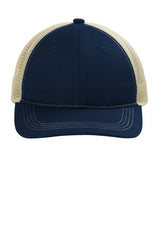 Port Authority ® Unstructured Snapback Trucker Cap C119 - Port Authority C119 True Navy/ Tan OSFA Hats