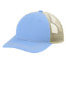 Port Authority ® Unstructured Snapback Trucker Cap C409 - Port Authority C409 Carolina Blue/ Tan OSFA Hats