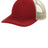 Port Authority ® Unstructured Snapback Trucker Cap C409 - Port Authority C409 Flame Red/ Tan OSFA Hats