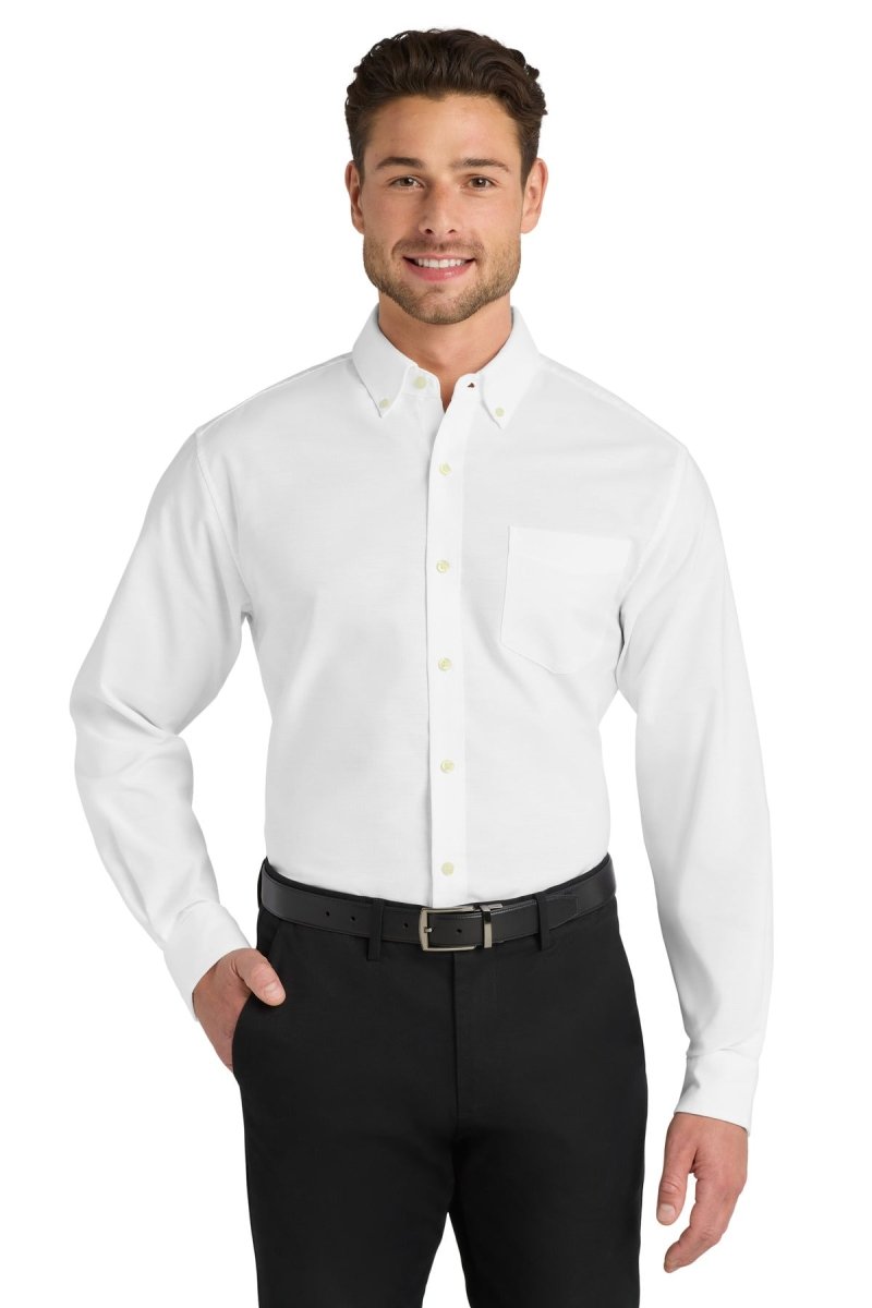 Port Authority ® Untucked Fit SuperPro ™ Oxford S651 - Port Authority S651 White XS Woven Shirts