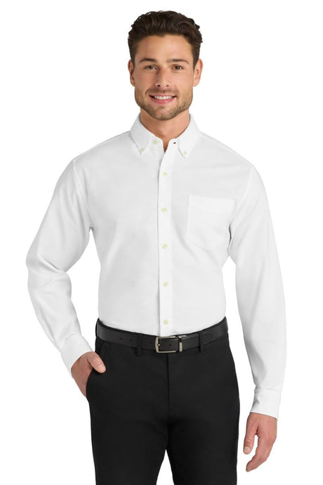 Port Authority ® Untucked Fit SuperPro ™ Oxford S651 - Port Authority S651 White XS Woven Shirts