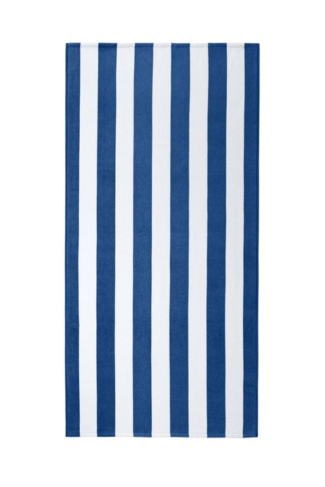 Port Authority ® Value Cabana Stripe Beach Towel PT45 - Port Authority PT45 Royal OSFA Classic Towels