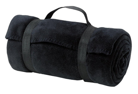 Port Authority ® - Value Fleece Blanket with Strap. BP10 - Port Authority BP10 Black OSFA Accessories