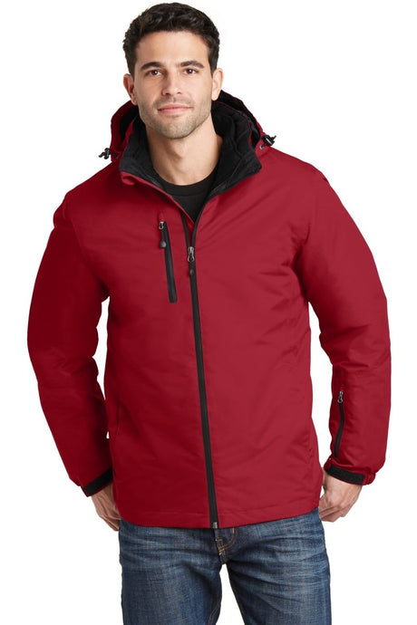 Port Authority ® Vortex Waterproof 3 - in - 1 Jacket. J332 - Port Authority J332 Rich Red/ Black XS Insulated Jackets