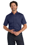 Port Authority W809 Short Sleeve SuperPro React Twill Shirt - Port Authority W809 True Navy XS Woven Shirts