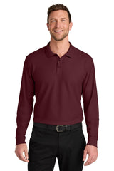 Port Authority ® Wearever Signature Pique Long Sleeve Polo K200LS - Port Authority K200LS Burgundy XS Polos/Knits