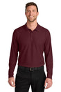 Port Authority ® Wearever Signature Pique Long Sleeve Polo K200LS - Port Authority K200LS Burgundy XS Polos/Knits