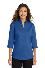 Port Authority ® Women's 3/4 - Sleeve SuperPro ™ Twill Shirt. L665 - Port Authority L665 True Blue XS Women's