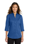 Port Authority ® Women's 3/4 - Sleeve SuperPro ™ Twill Shirt. L665 - Port Authority L665 True Blue XS Women's