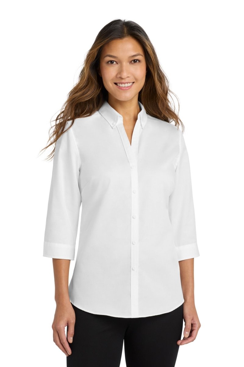 Port Authority ® Women's 3/4 - Sleeve SuperPro ™ Twill Shirt. L665 - Port Authority L665 White XS Women's