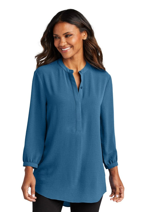 Port Authority ® Women's 3/4 - Sleeve Textured Crepe Tunic LW713 - Port Authority LW713 Aegean Blue XS Women's