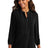 Port Authority ® Women's 3/4 - Sleeve Textured Crepe Tunic LW713 - Port Authority LW713 Deep Black XS Women's
