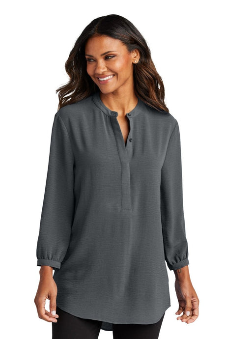 Port Authority ® Women's 3/4 - Sleeve Textured Crepe Tunic LW713 - Port Authority LW713 Graphite XS Women's