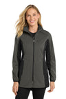 Port Authority ® Women's Active Hooded Soft Shell Jacket. L719 - Port Authority L719 Grey Steel/ Deep Black XS Soft Shell Jackets