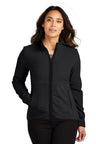 Port Authority ® Women's Connection Fleece Jacket L110 - Port Authority L110 Deep Black XS Fleece Jackets