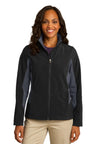 Port Authority ® Women's Core Colorblock Soft Shell Jacket. L318 - Port Authority L318 Black/ Battleship Grey XS Soft Shell Jackets