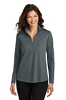 Port Authority ® Women's Dry Zone ® UV Micro - Mesh 1/4 - Zip LK112 - Port Authority LK112 Graphite XS Sweatshirts/Fleece
