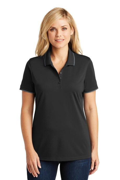 Port Authority ® Women's Dry Zone ® UV Micro - Mesh Tipped Polo. LK111 - Port Authority LK111 Deep Black/ Graphite XS Polos/Knits