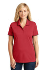 Port Authority ® Women's Dry Zone ® UV Micro - Mesh Tipped Polo. LK111 - Port Authority LK111 Rich Red/ Deep Black XS Polos/Knits