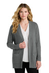 Port Authority ® Women's Easy Care Open - Front Cardigan Sweater LSW2890 - Port Authority LSW2890 Medium Heather Grey XS Polos/Knits