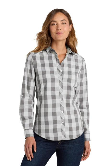 Port Authority ® Women's Everyday Plaid Shirt. LW670 - Port Authority LW670 Shadow Grey XS Woven Shirts