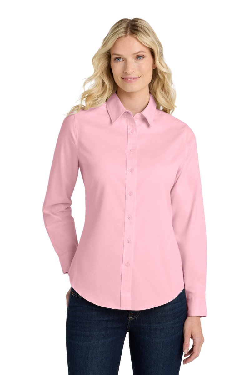 Port Authority ® Women's Long Sleeve Easy Care Shirt. L608 - Port Authority L608 Light Pink XS Women's