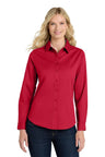 Port Authority ® Women's Long Sleeve Easy Care Shirt. L608 - Port Authority L608 Red/ Light Stone XS Women's