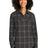 Port Authority ® Women's Long Sleeve Ombre Plaid Shirt LW672 - Port Authority LW672 Deep Black XS Women's
