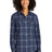 Port Authority ® Women's Long Sleeve Ombre Plaid Shirt LW672 - Port Authority LW672 True Navy XS Women's