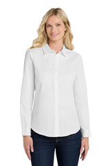 Port Authority ® Women's Long Sleeve SuperPro React ™ Twill Shirt. LW808 - Port Authority LW808 White XS Women's