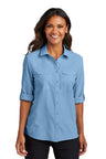 Port Authority ® Women's Long Sleeve UV Daybreak Shirt LW960 - Port Authority LW960 Light Blue XS Women's